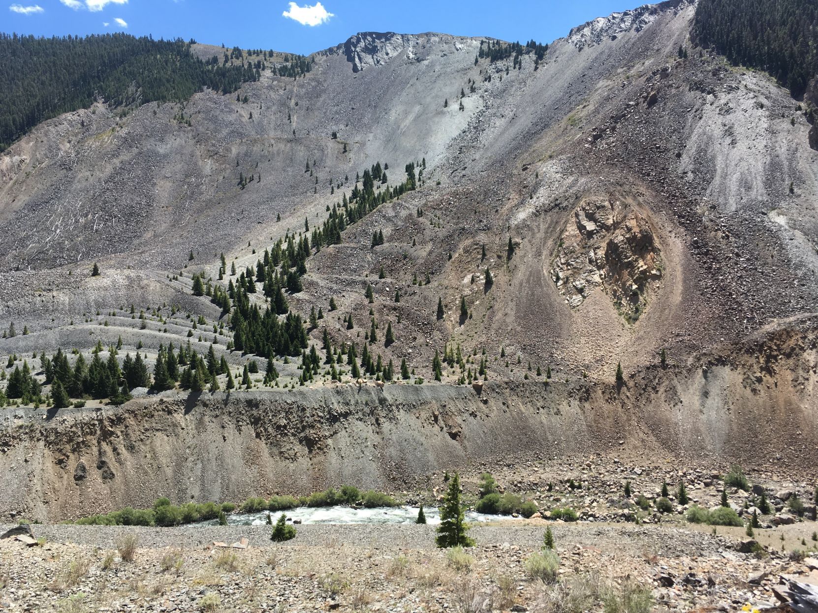 Earthquake landslide